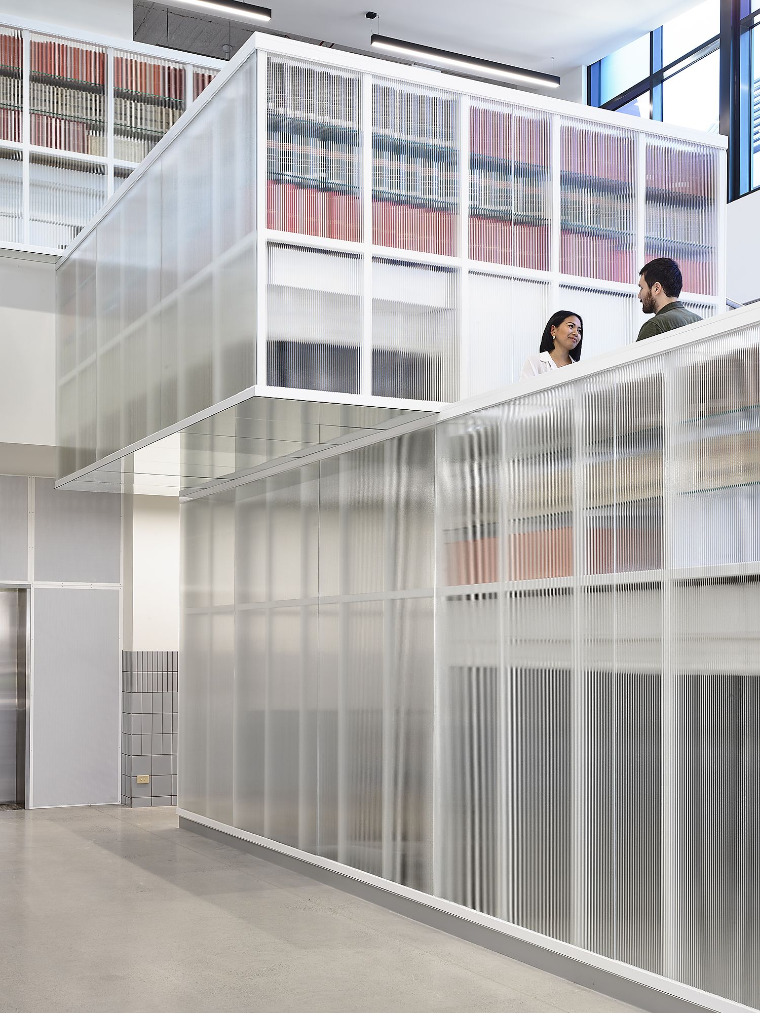 Interior photograph of La Trobe University Library Bendigo by Derek Swalwell